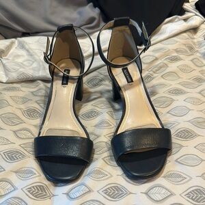Alex Marie Navy Ankle-Strap Heels
